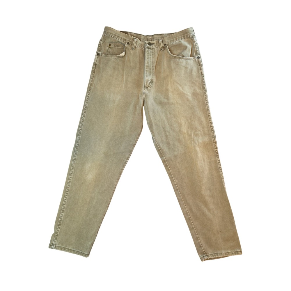 Wrangler Authentic Jeans Tan Khaki Relaxed Straight 97601CL Size 36x30